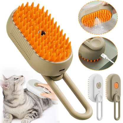 Cat Steam Brush Steamy Dog Brush 3 in 1 Electric Spray for massaging
