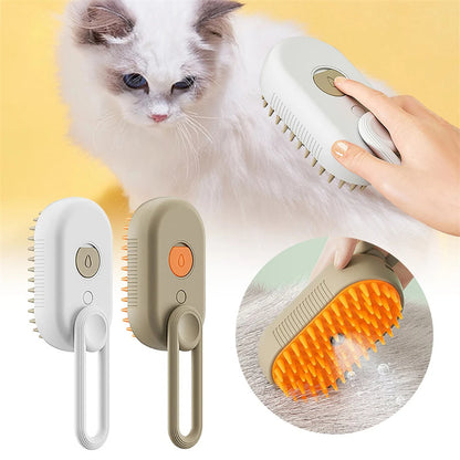 Cat Steam Brush Steamy Dog Brush 3 in 1 Electric Spray for massaging