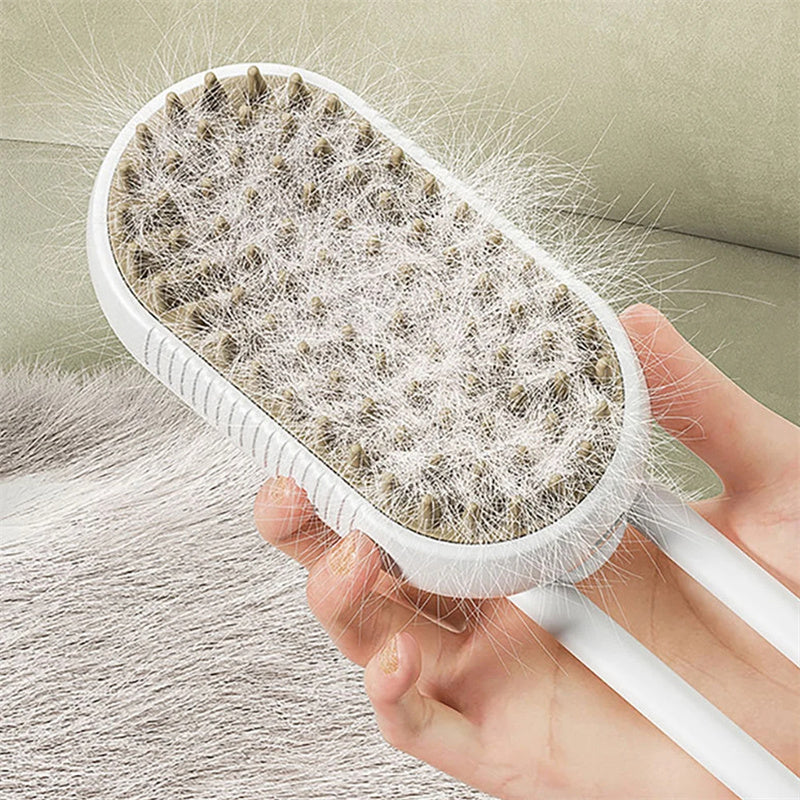 Cat Steam Brush Steamy Dog Brush 3 in 1 Electric Spray for massaging