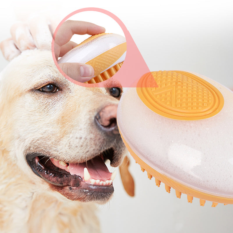 2-in-1 Pet Spa Massage Comb - Soft Silicone Bath Brush for Dogs and Cats, Grooming and Cleaning Tool