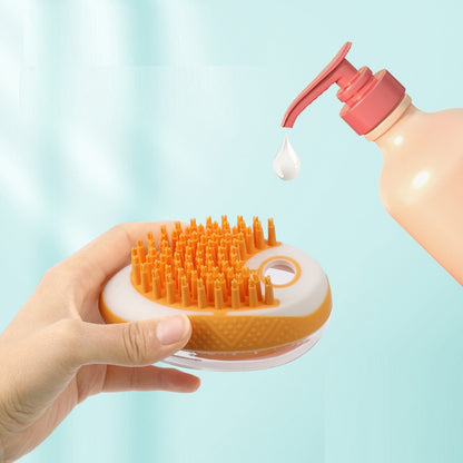 2-in-1 Pet Spa Massage Comb - Soft Silicone Bath Brush for Dogs and Cats, Grooming and Cleaning Tool