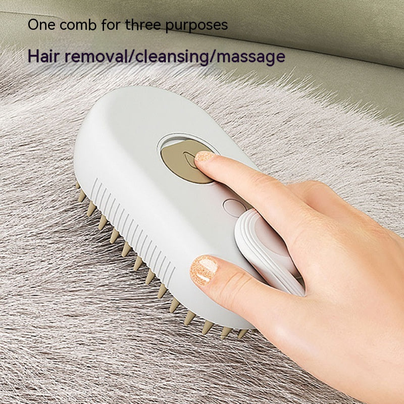 Cat Steam Brush Steamy Dog Brush 3 in 1 Electric Spray for massaging
